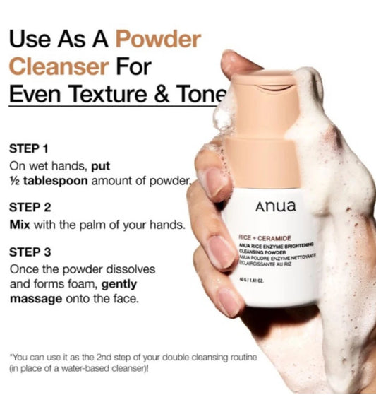 Anua Rice Enzyme Brightening Cleansing Powder